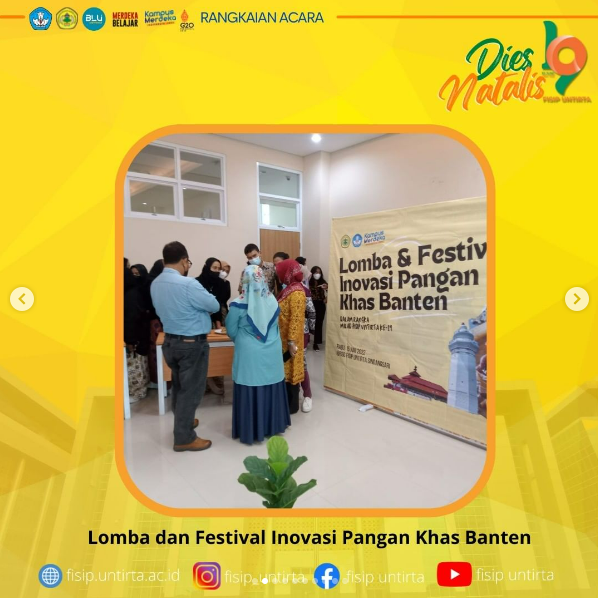 FISIP Untirta Mengadakan Lomba dan Festival Inovasi Pangan Khas Banten